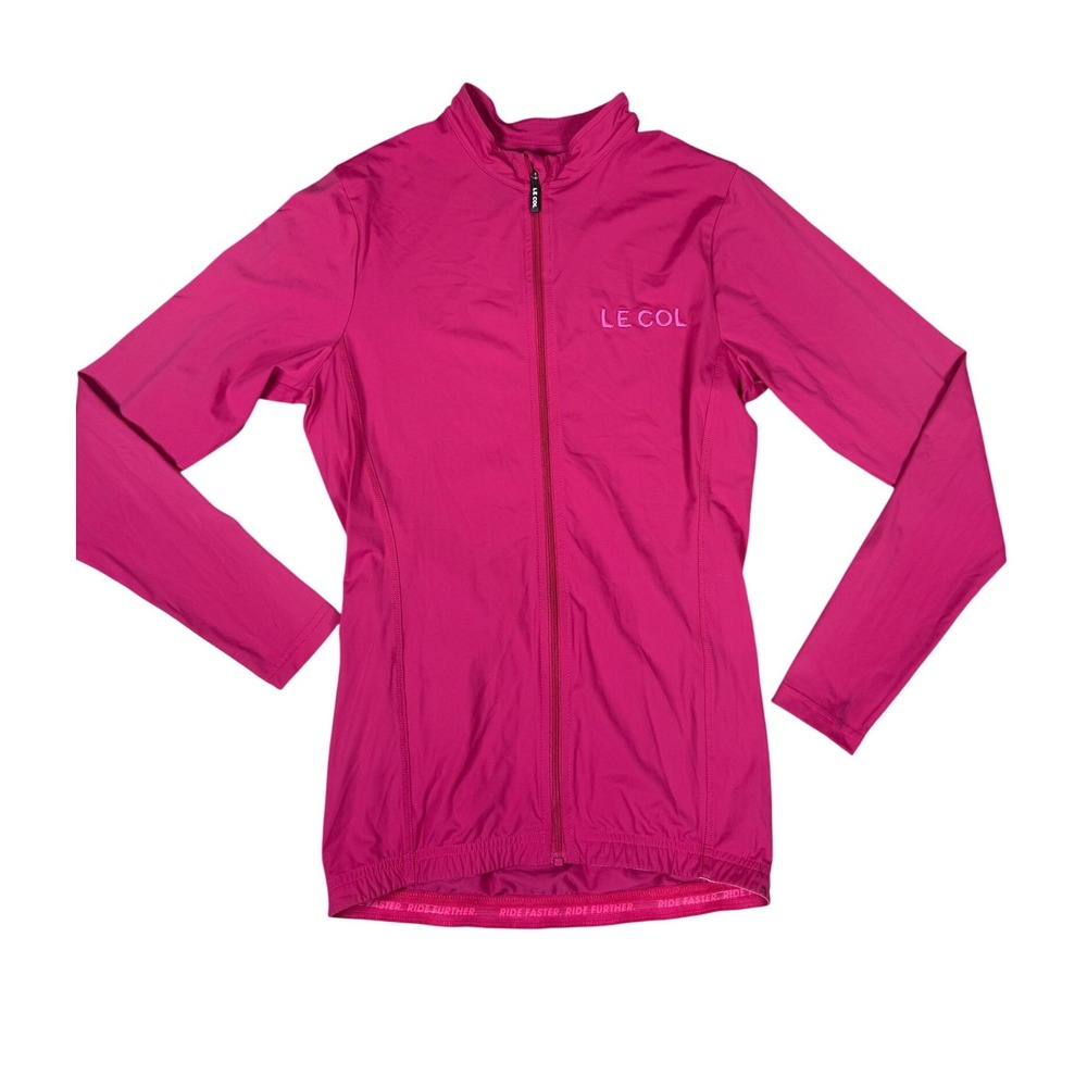 Le Col Cycling Jersey Womens XS Pink Long Sleeve Full Zip Made In Italy
